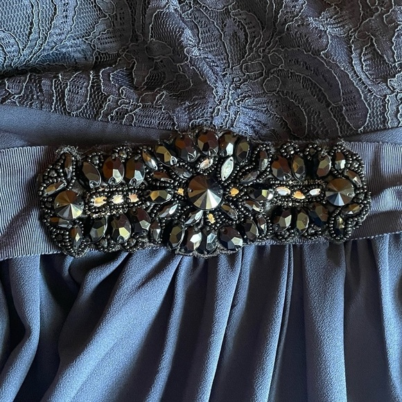 Belle Badgley Mischka navy gown - Picture 6 of 8